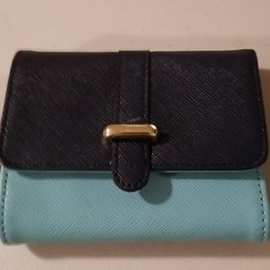 Dual Tone Trifold Cardholder/Coin Purse